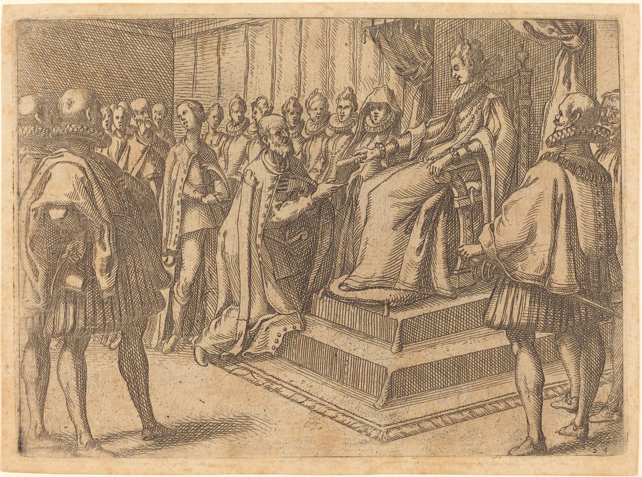 Mottagande av Polens sändebud av Jacques Callot