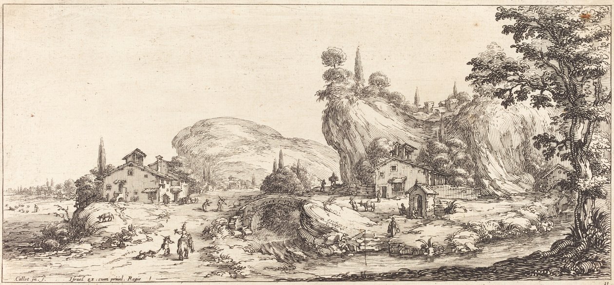 Återvänder hem från jakten, förmodligen c. 1630. av Jacques Callot