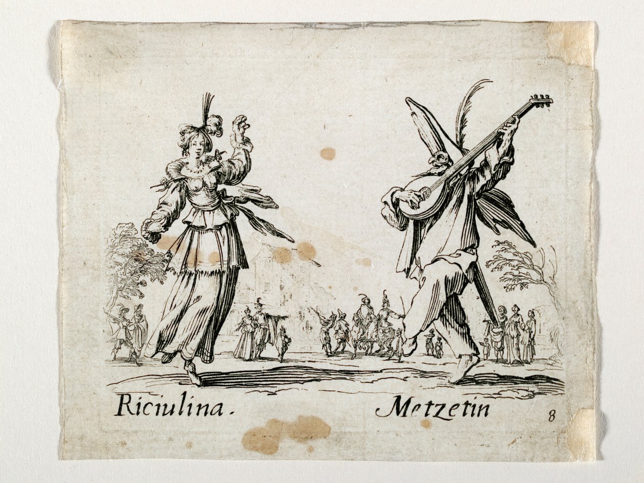 Riculina och Metzetin, figurer från Commedia dell