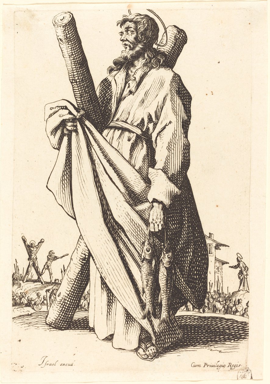 Saint Andrew, publicerad 1631. av Jacques Callot