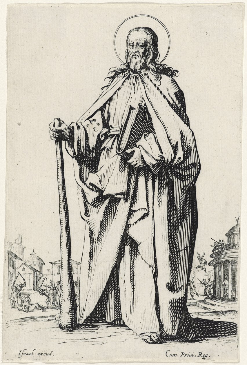 Sankt Jakob den mindre från Les Grands Apôtres (De stora apostlarna), 1631 av Jacques Callot