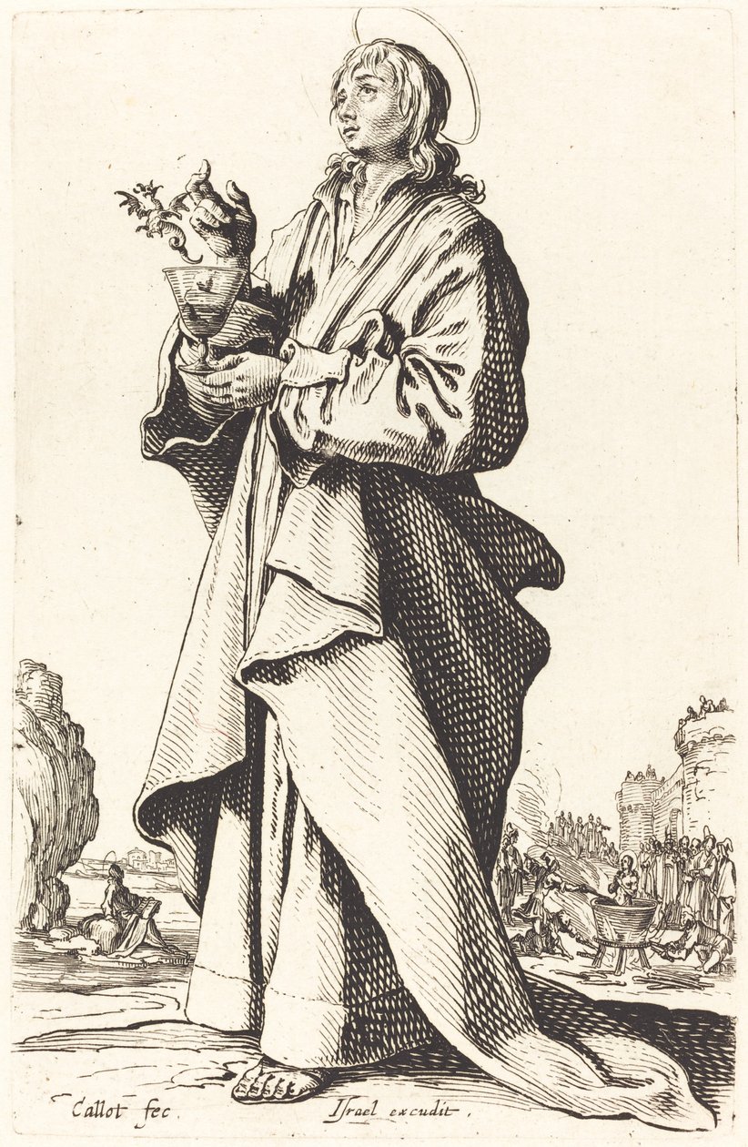 Sankt Johannes evangelisten av Jacques Callot