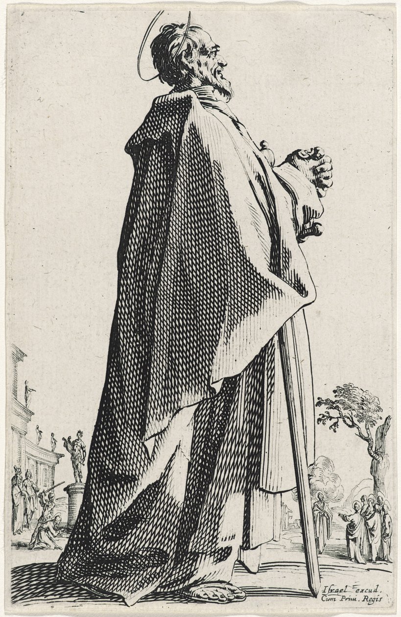 Saint Mathew från The Large Apostles, 1631 av Jacques Callot