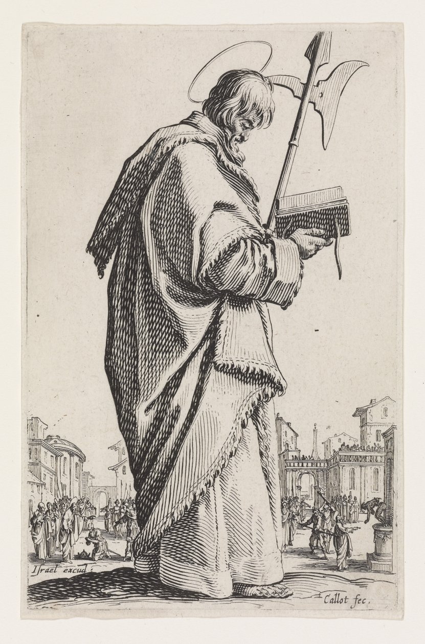 Saint Matthias från De stora apostlarna, 1631 av Jacques Callot