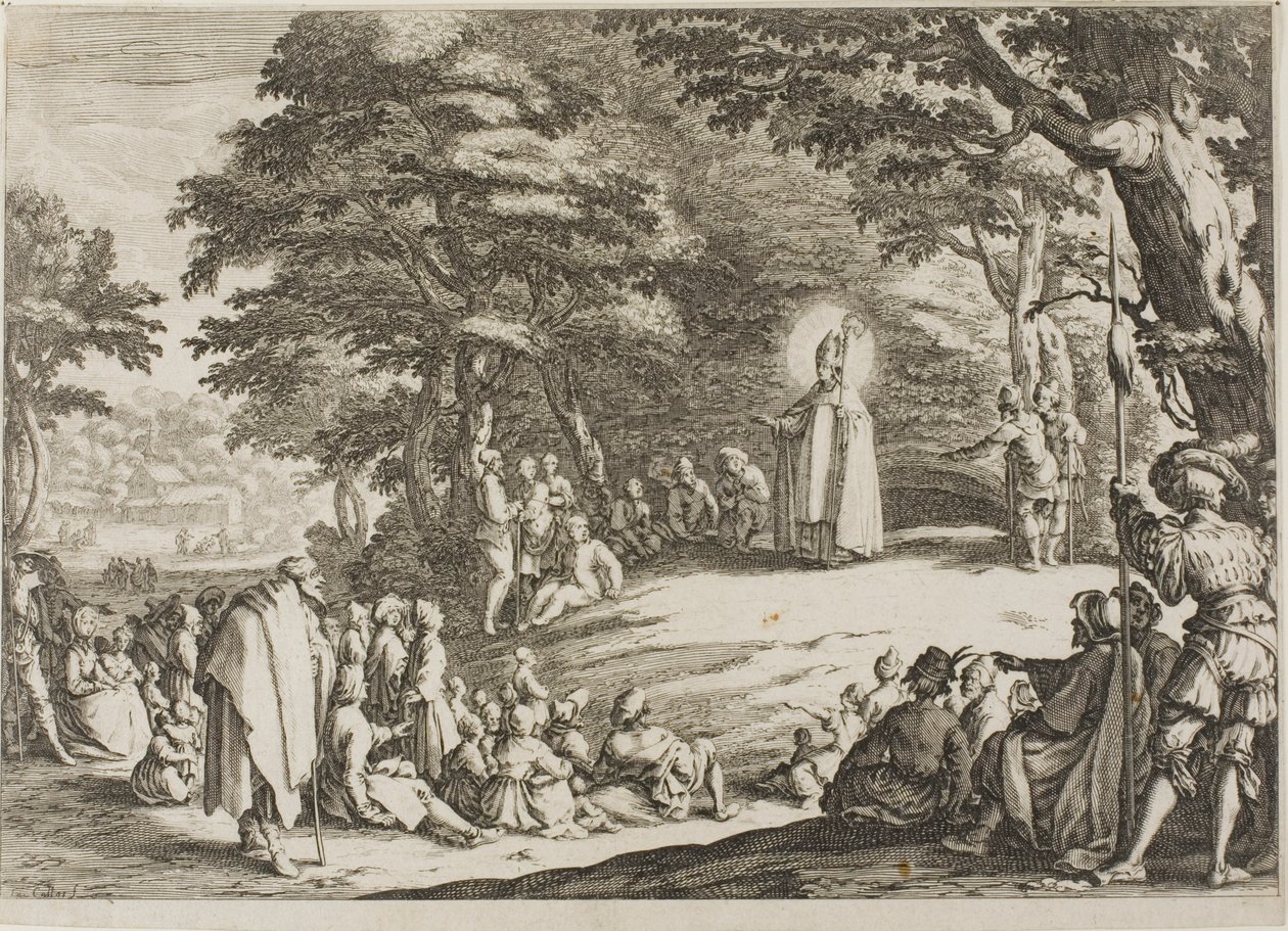 Sankt Nikolaus predikar av Jacques Callot