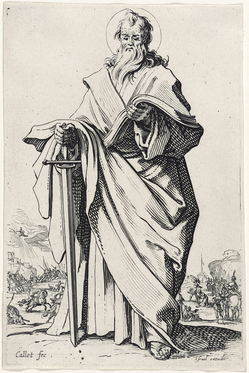 Sankt Paulus från De stora apostlarna, 1631 av Jacques Callot