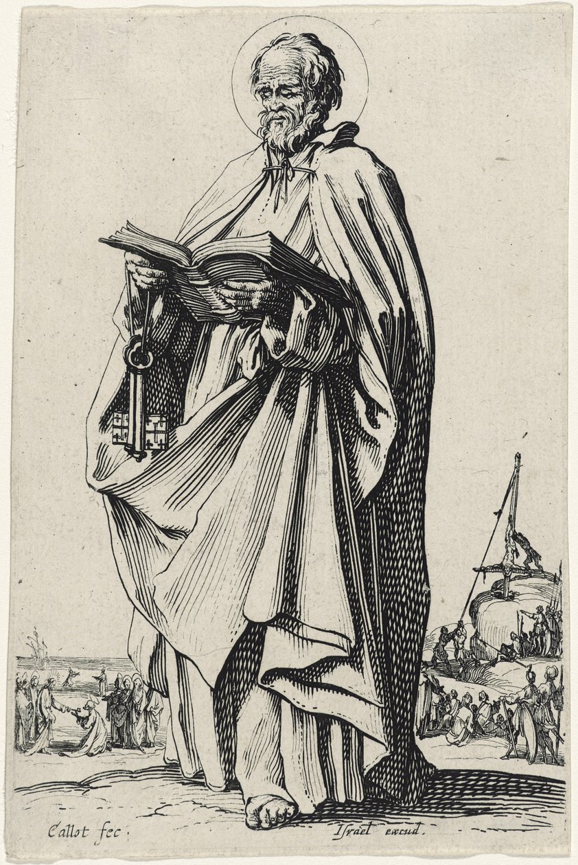 Sankt Peter från De stora apostlarna, 1631 av Jacques Callot