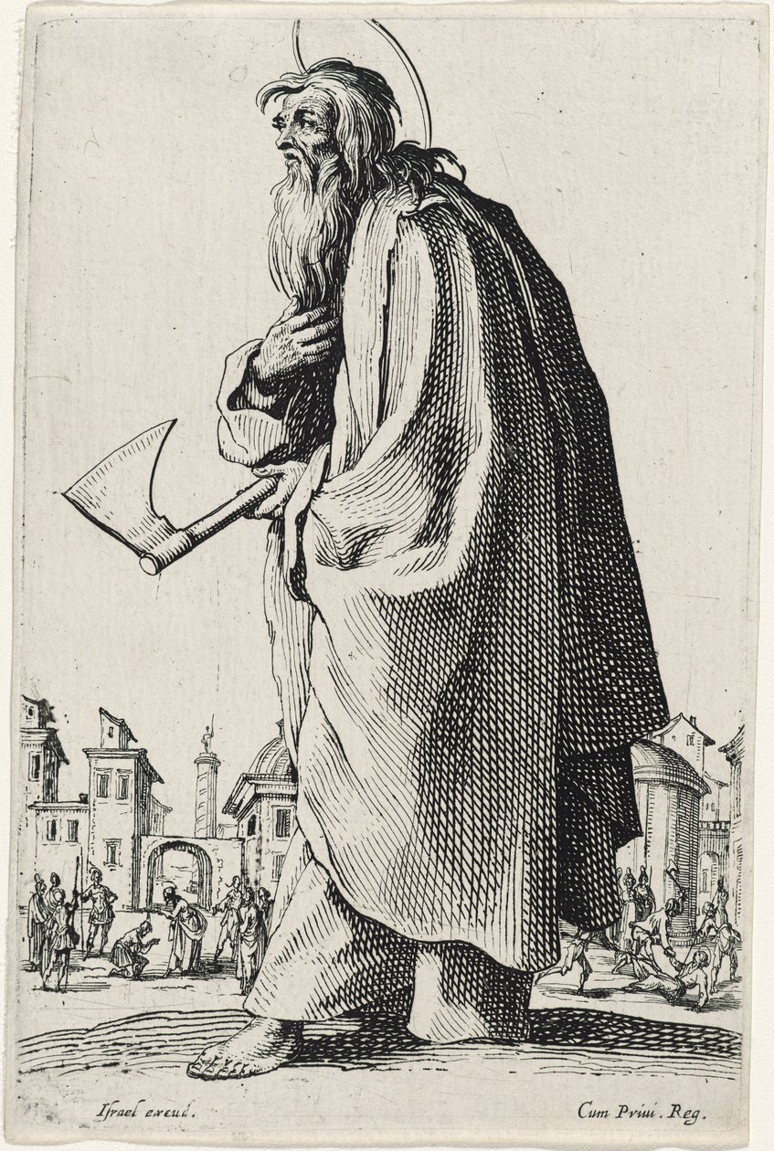 Saint Thaddeus eller Saint Judas från Les Grands Apôtres (De stora apostlarna), 1631 av Jacques Callot