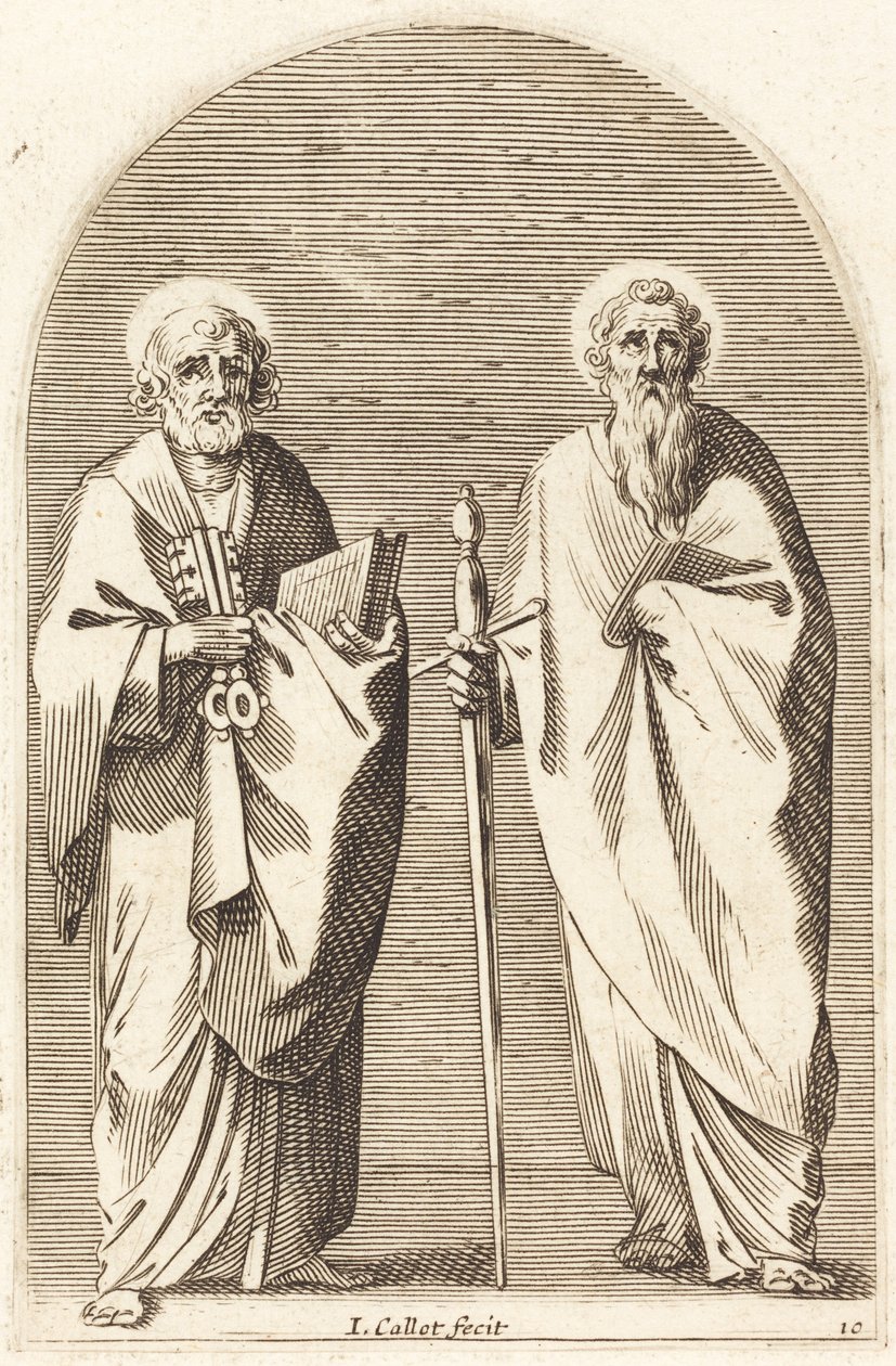 Sankt Petrus och Sankt Paulus av Jacques Callot