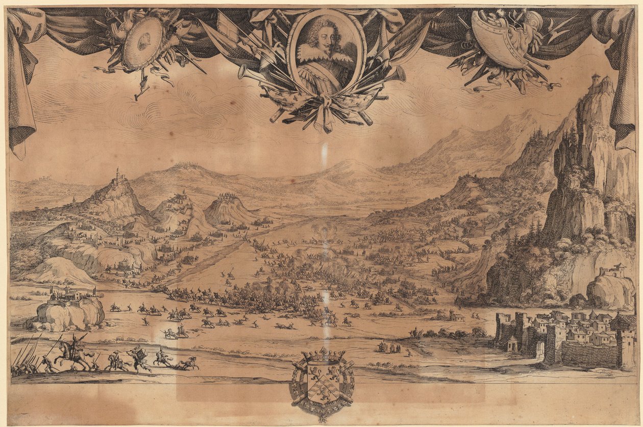 Slaget vid Avigliano av Jacques Callot