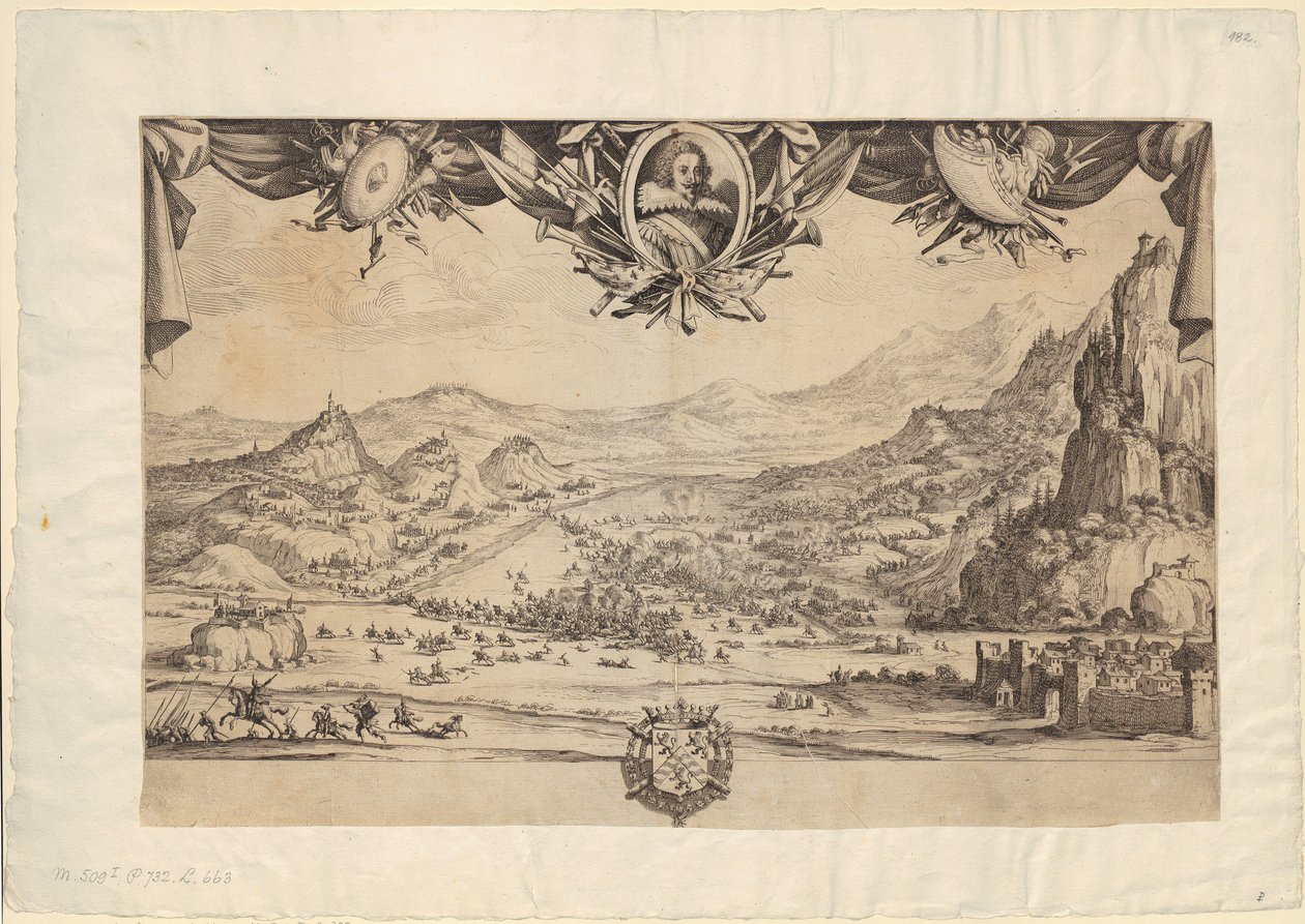 Slaget vid Avigliano av Jacques Callot