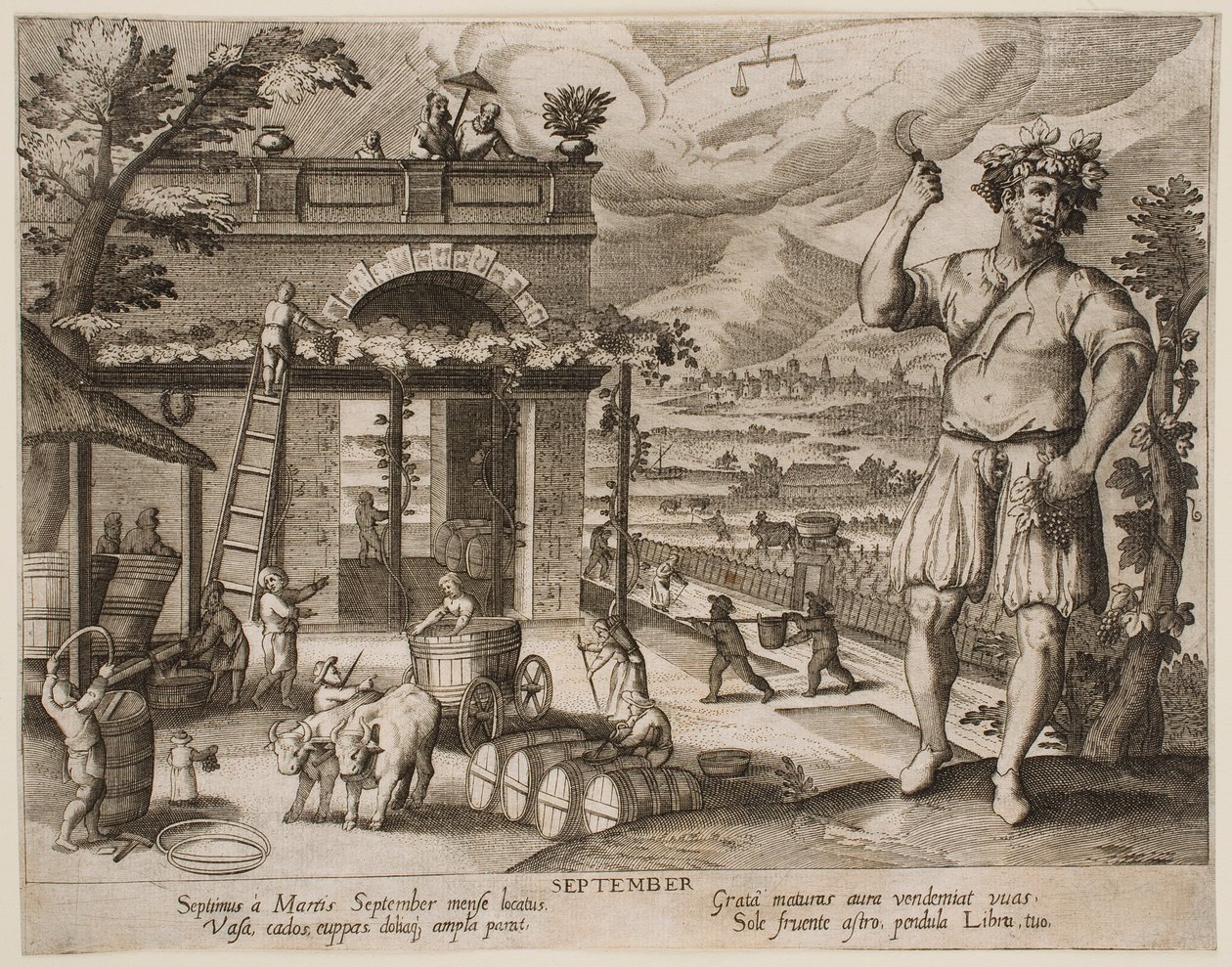 September, ur serien "Månaderna" av Jacques Callot