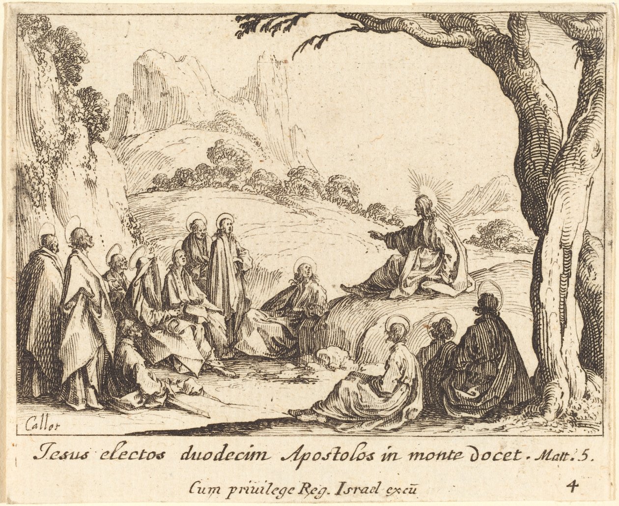 Bergspredikan av Jacques Callot