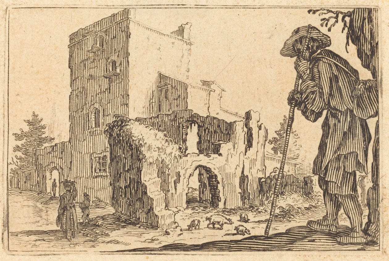 Herd och ruiner av Jacques Callot