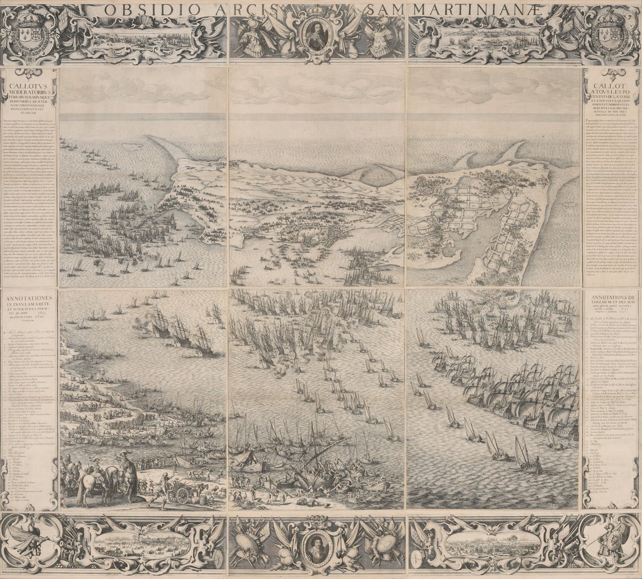 Belägring av citadellet Saint Martin på Isle de Ré av Jacques Callot