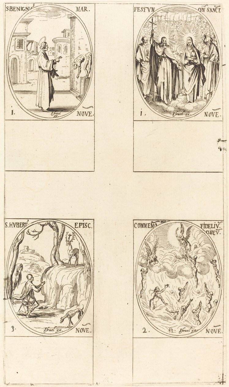 St Benignus; Festival of All Saints; Åminnelse av de döda; St Hubert av Jacques Callot