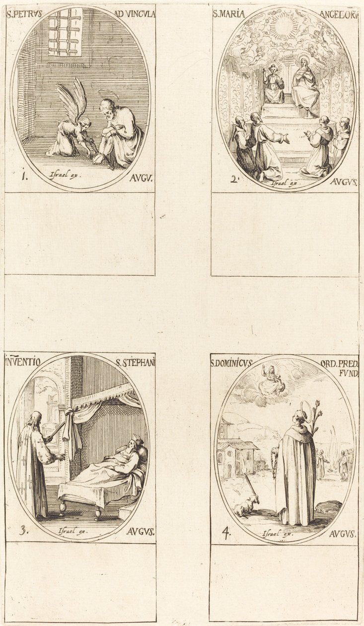 St Peter, apostel; St. Maria av änglarna; Upptäckten av St. Stephens kropp; St. Dom av Jacques Callot