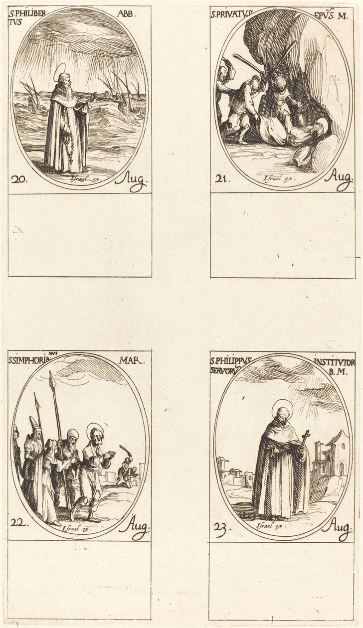 S:t Philibert, Abbot; St. Privatus; St. Symphorian; Sankt Filip av Jacques Callot