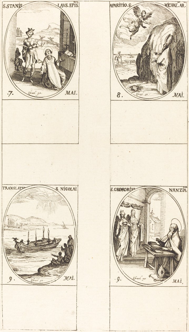 St Stanislaus; Uppenbarelsen av St Michael; Översättningen av St Nicholas; St. G av Jacques Callot
