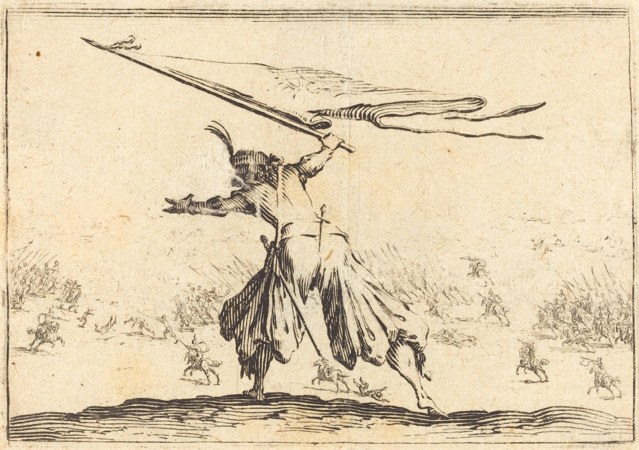 Fanbärare av Jacques Callot