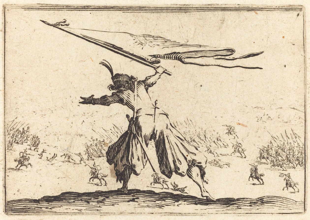 Fanebärare av Jacques Callot