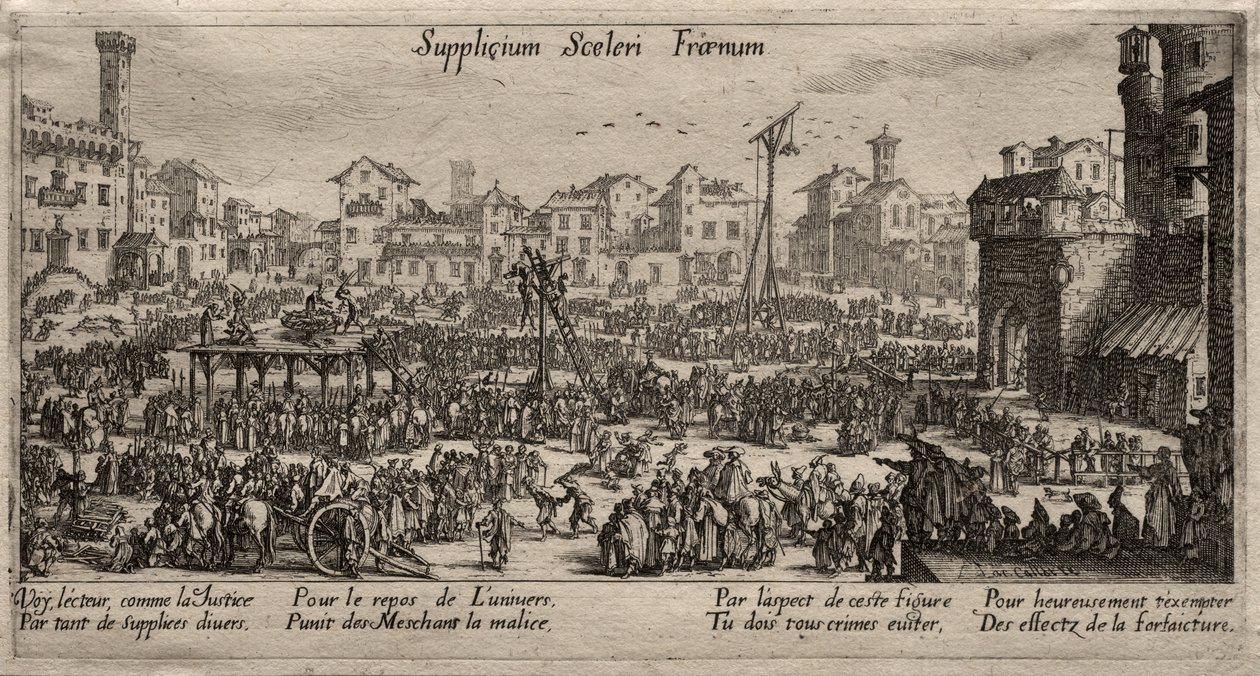 Straff, ett betsel för brottet (Straffen) av Jacques Callot