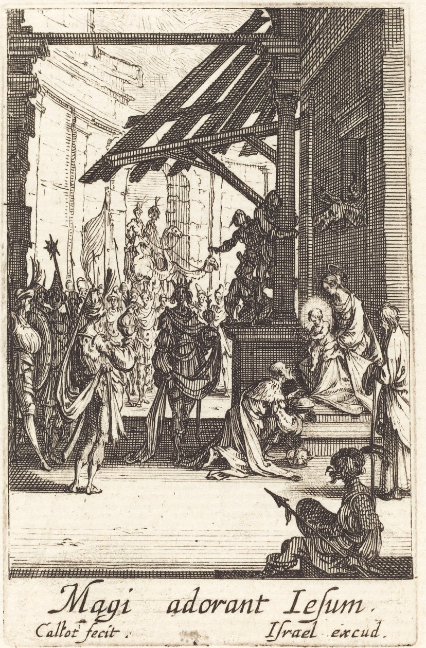 Tillbedjan av Magi av Jacques Callot