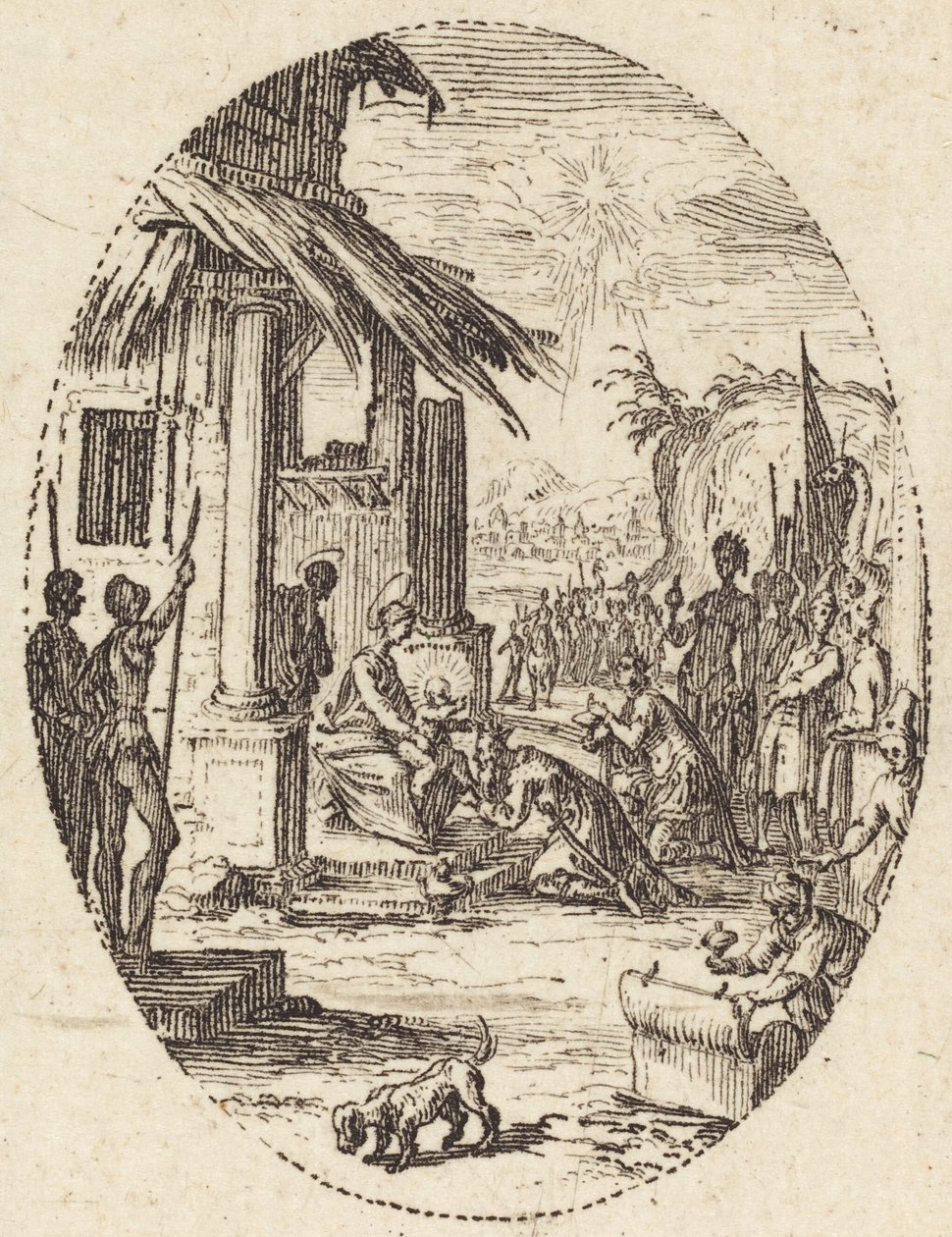 Tillbedjan av Magi av Jacques Callot