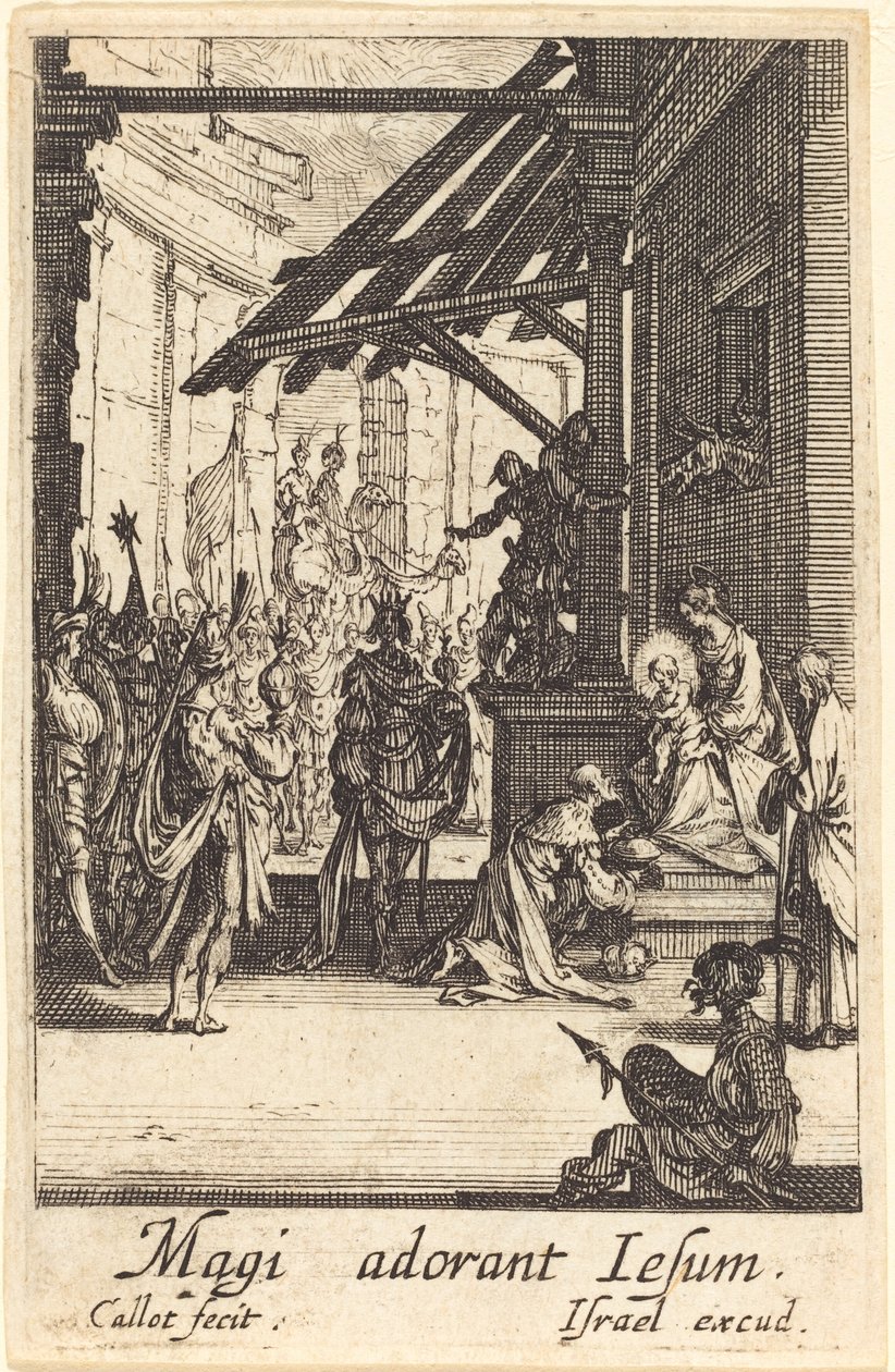 Tillbedjan av Magi av Jacques Callot