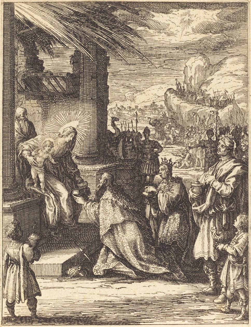 Magiernas tillbedjan, 16231628. av Jacques Callot