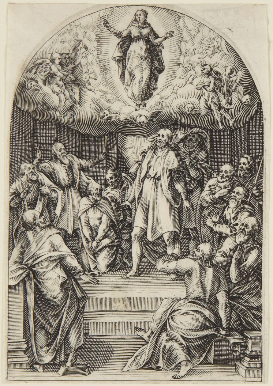 Jungfru Marie himmelsfärd av Jacques Callot