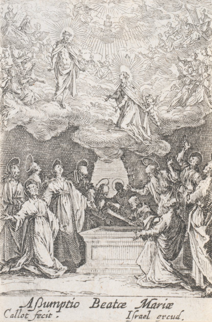 Jungfruns antagande, nr. 13 från The Life of the Virgin av Jacques Callot
