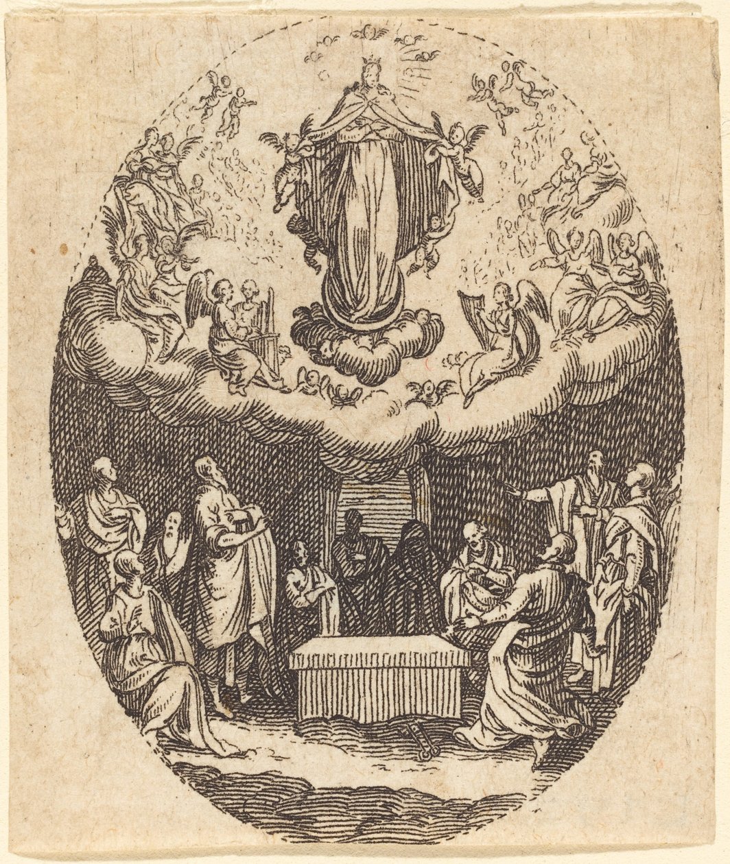 Antagandet med Cherubin av Jacques Callot