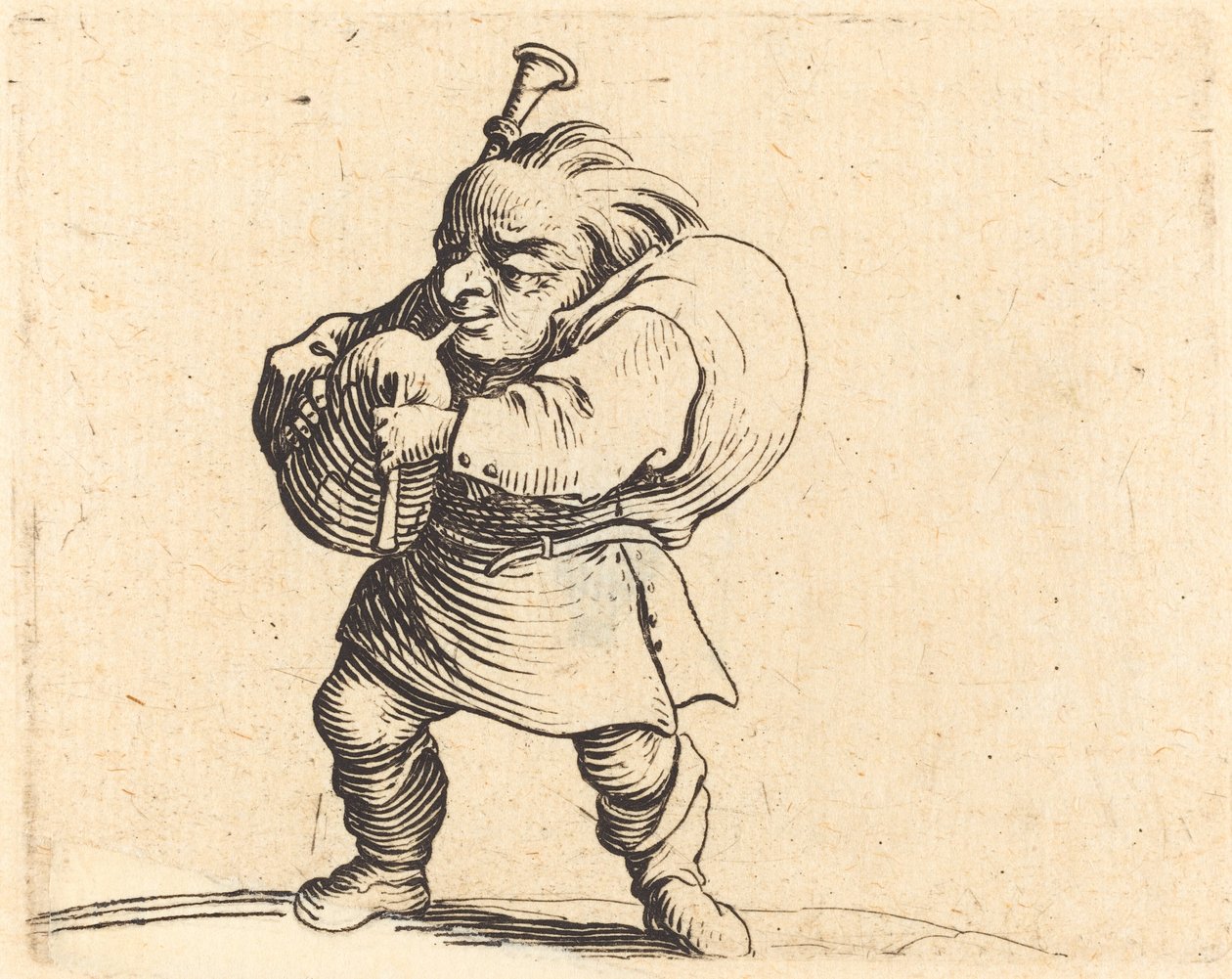 Säckpipsspelaren av Jacques Callot