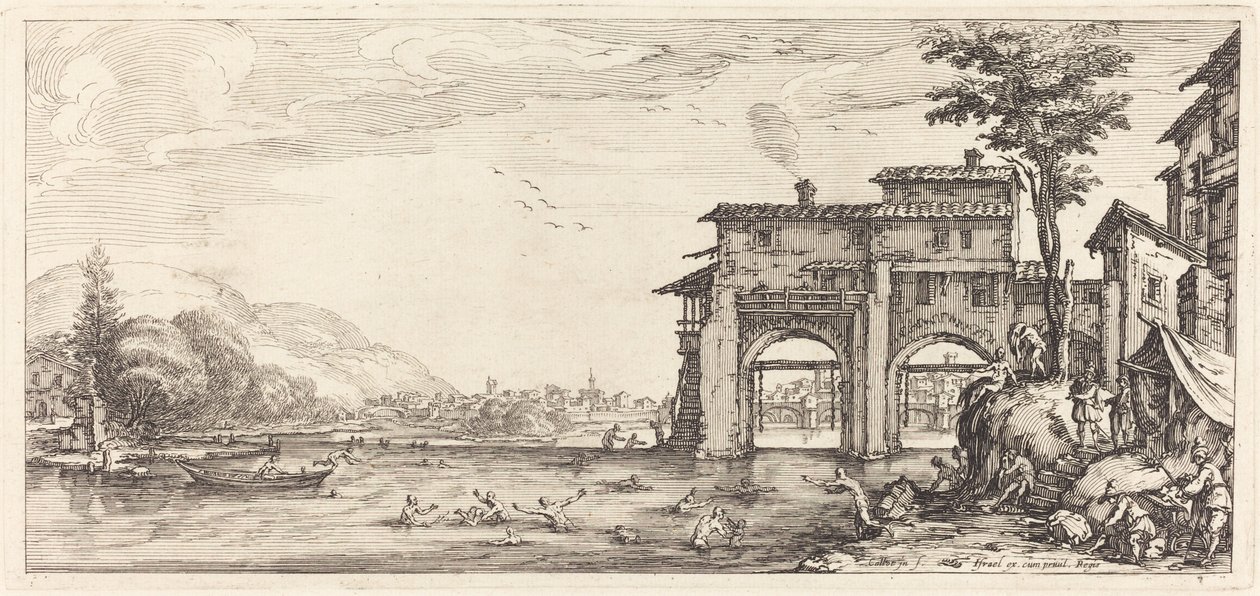 The Baders, förmodligen ca. 1630. av Jacques Callot