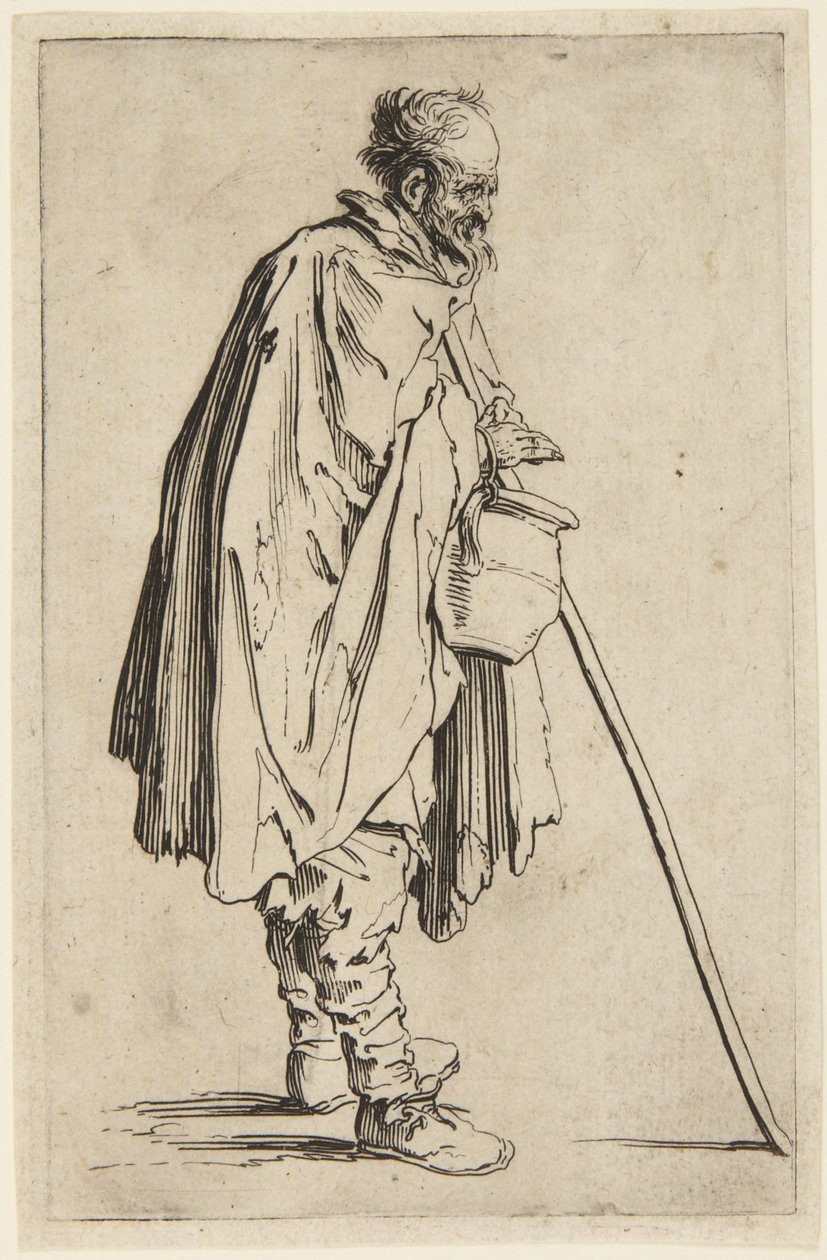 Tiggaren med fotvärmaren av Jacques Callot