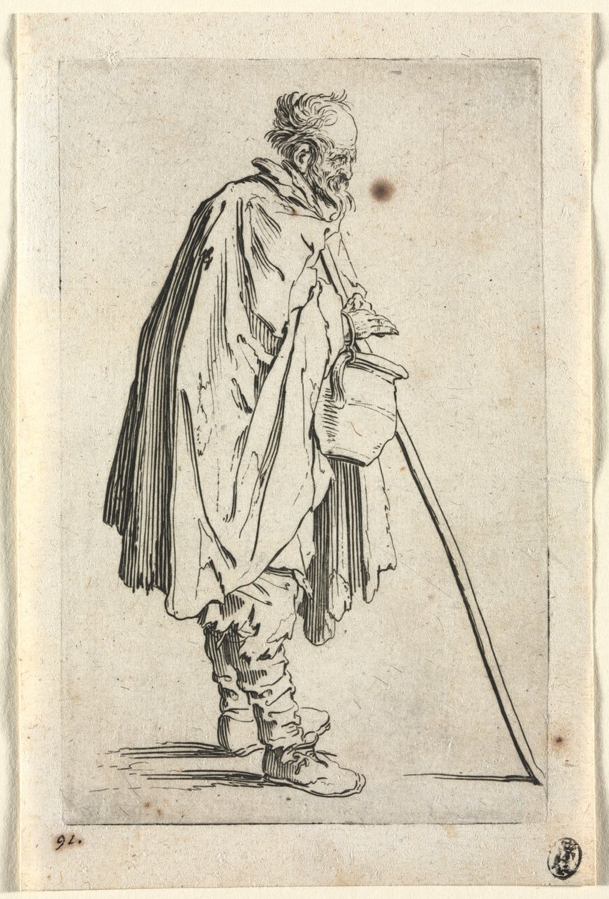Tiggarna: Tiggare med kruka av Jacques Callot
