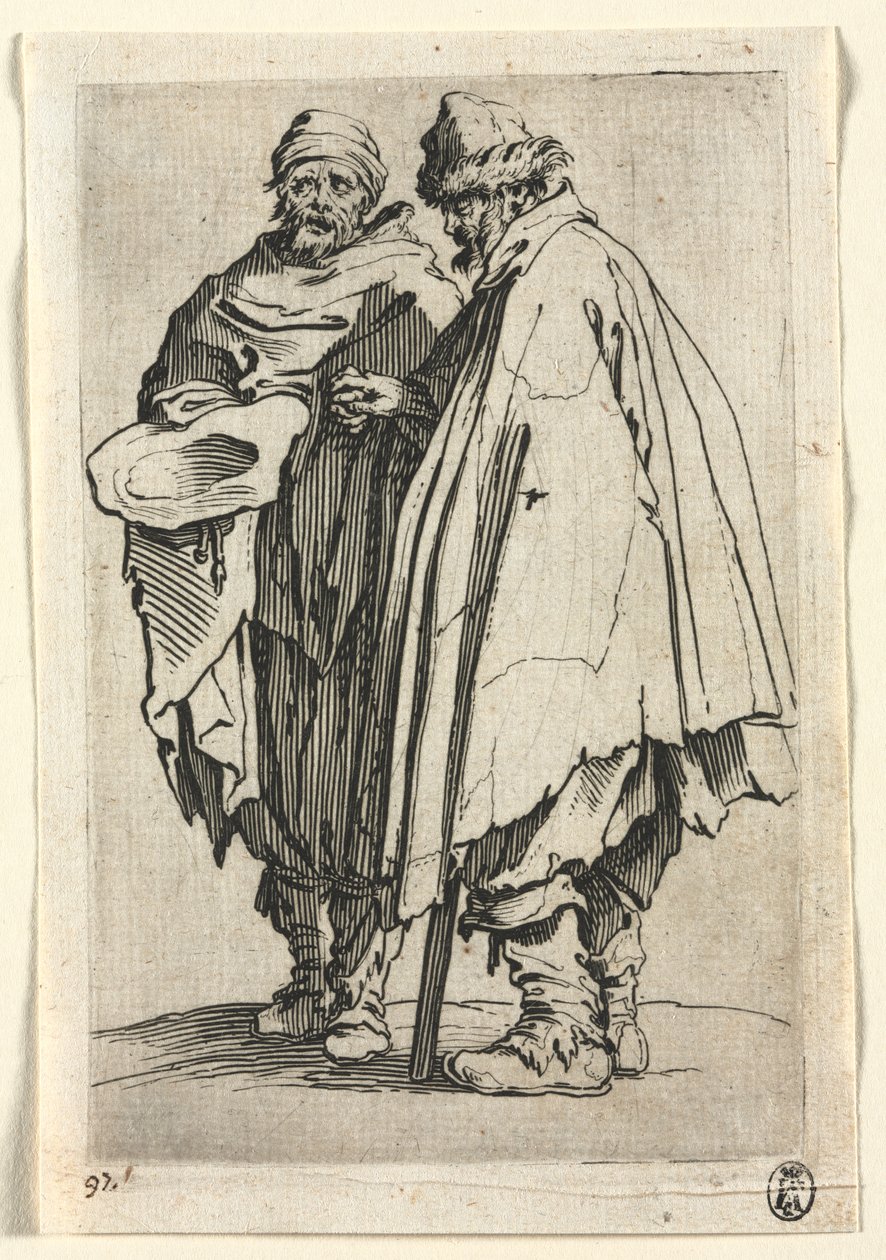 Tiggarna: Den blinde mannen och hans följeslagare av Jacques Callot