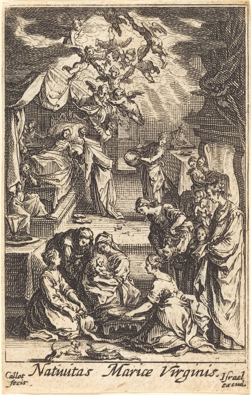 Jungfruns födelse, 1630 eller efter. av Jacques Callot