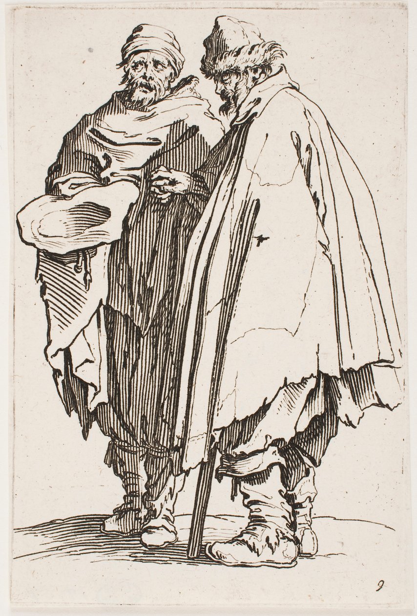 Den blinde mannen och hans följeslagare, nr. 9 från serien The Beggars av Jacques Callot