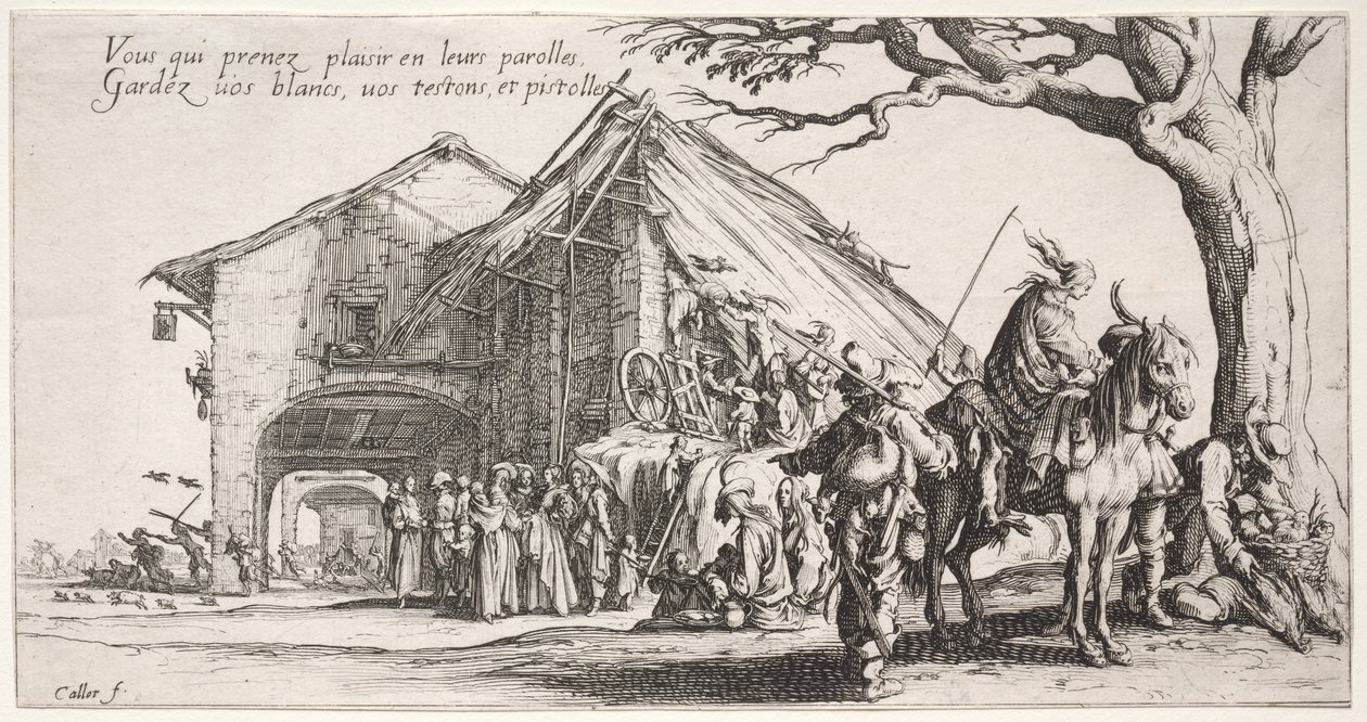 The Bohemians: The Stopping Place: The Fortune Teller, ca. 1621-1625. av Jacques Callot