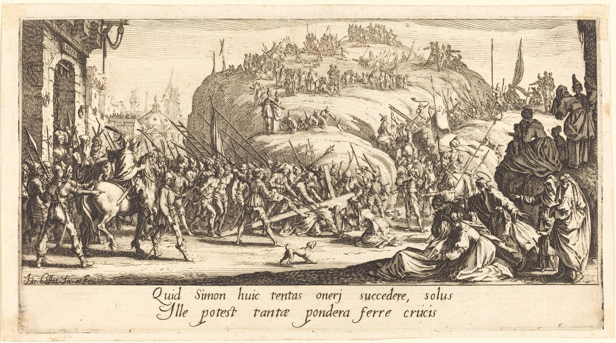 Bärandet av korset av Jacques Callot