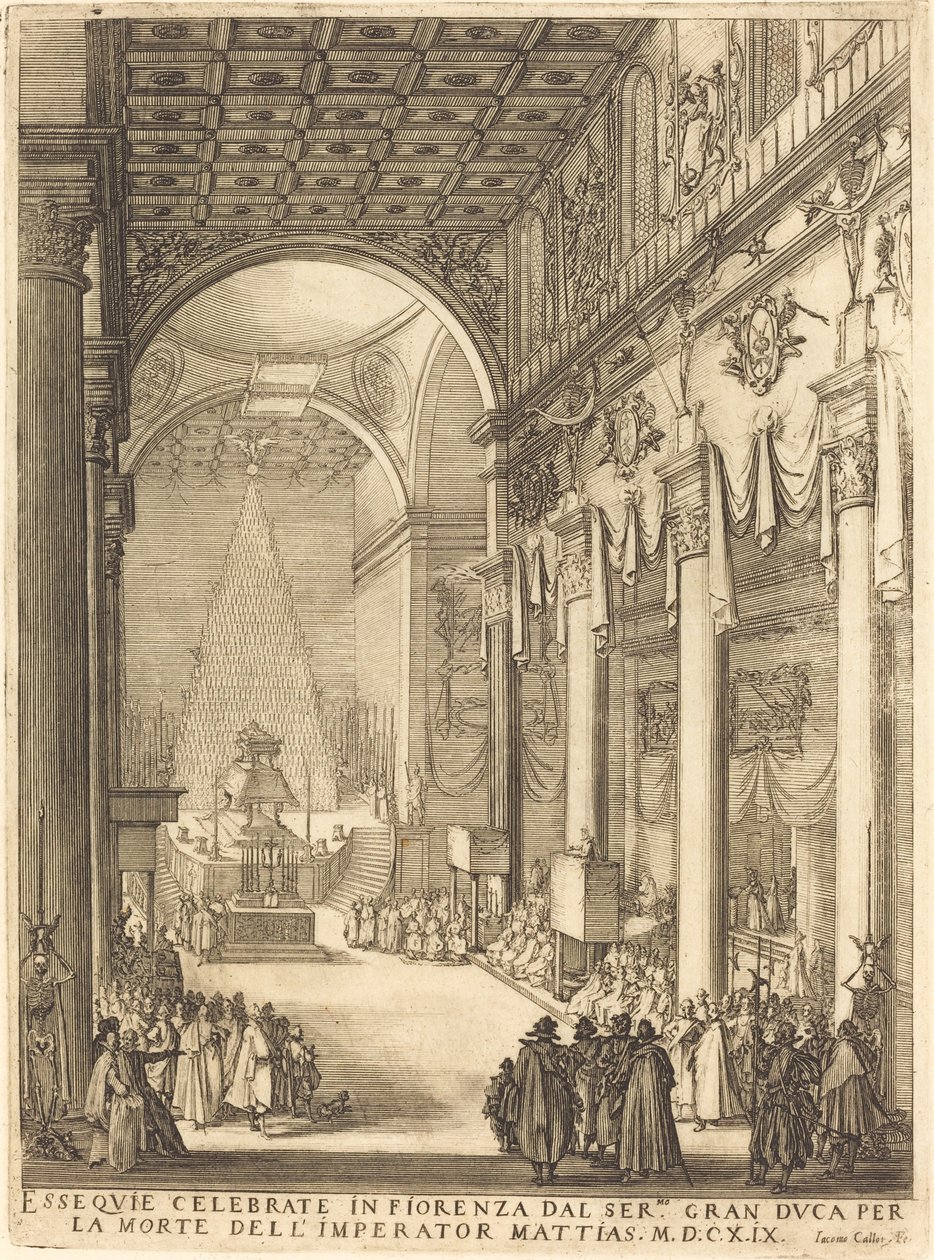 Kejsar Mathias katafalk av Jacques Callot