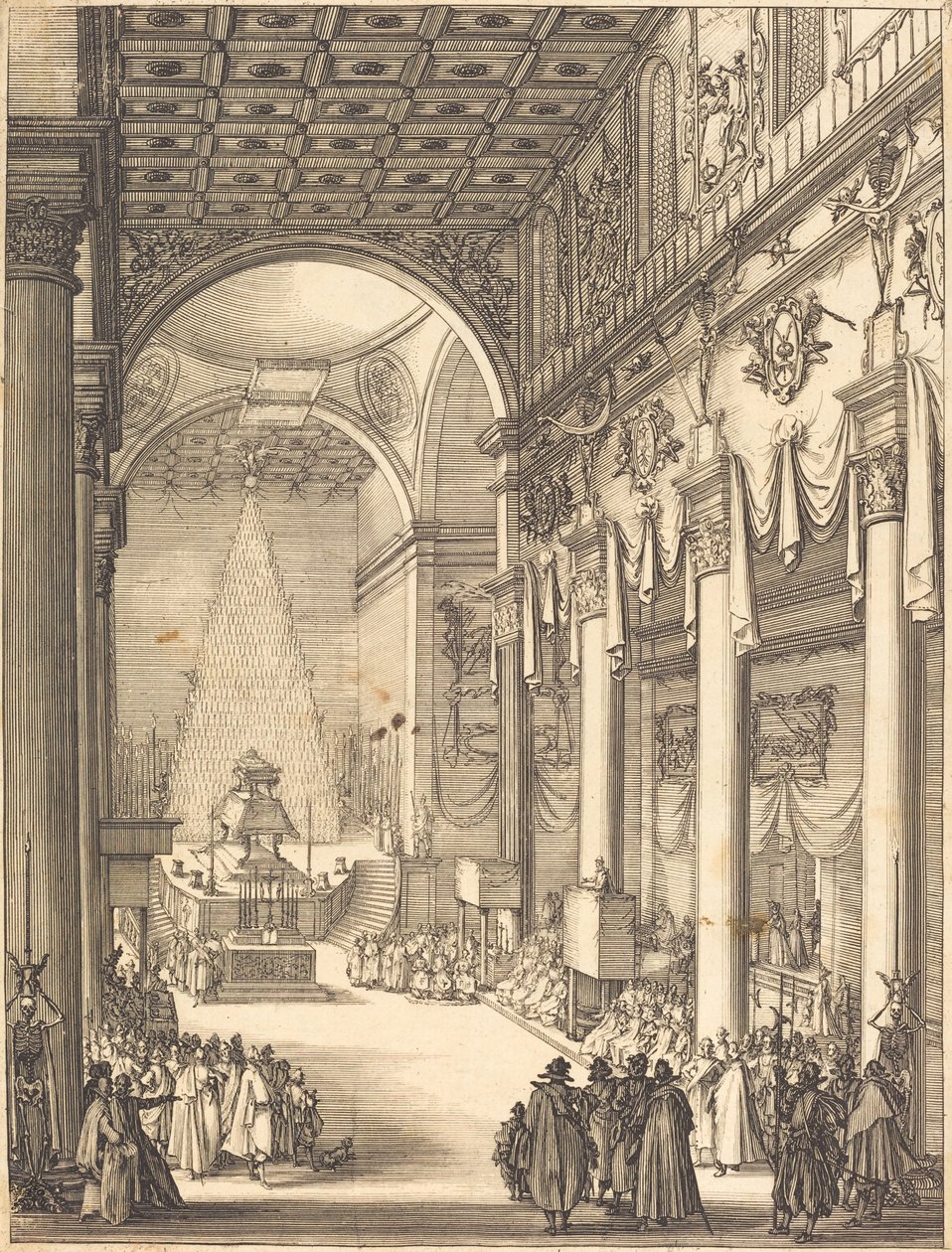 Kejsar Mathias katafalk av Jacques Callot