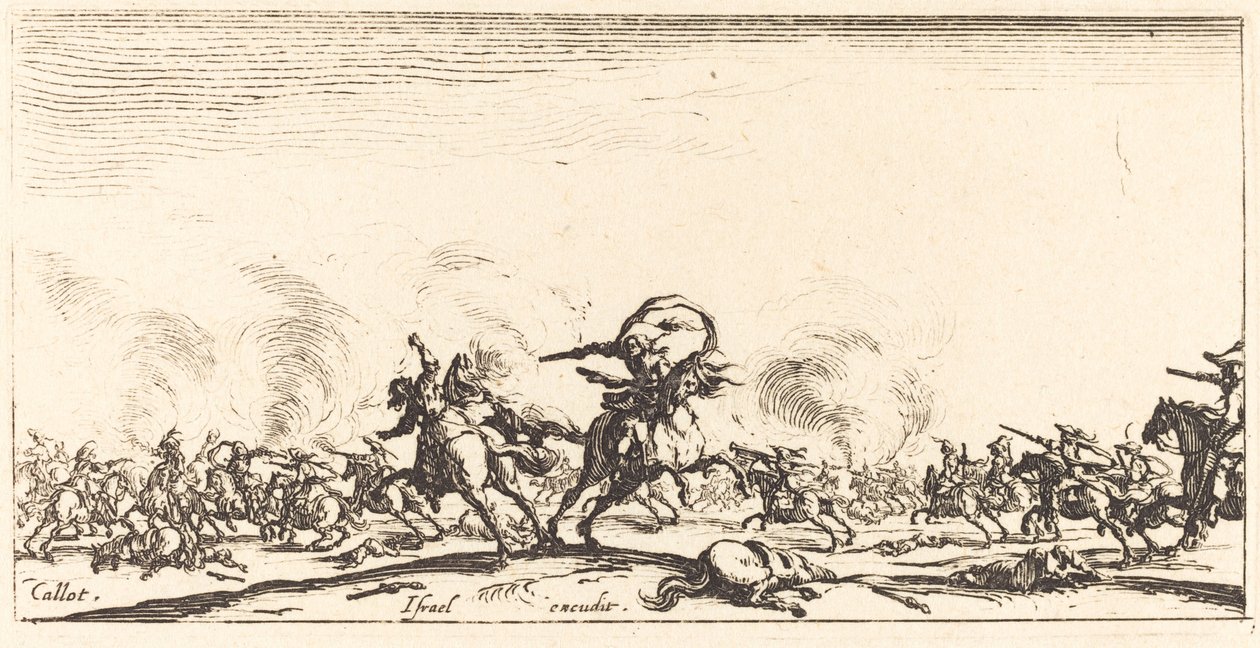 Kavalleristriden med pistoler av Jacques Callot