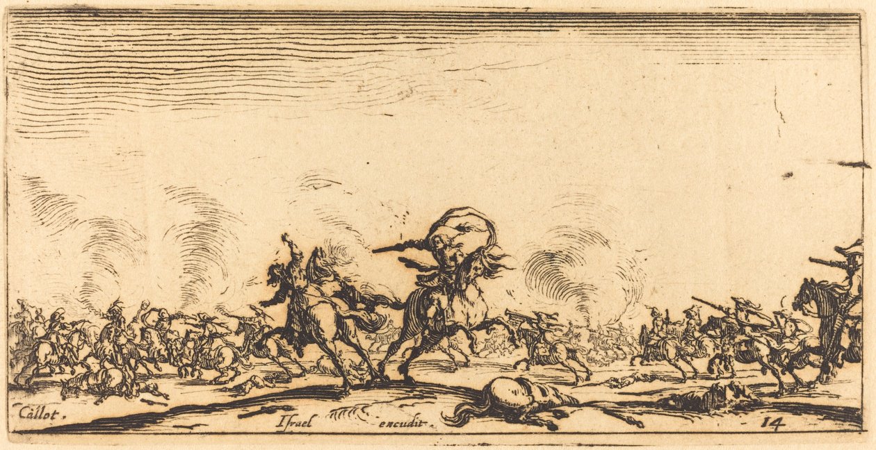 Kavalleristriden med pistoler av Jacques Callot