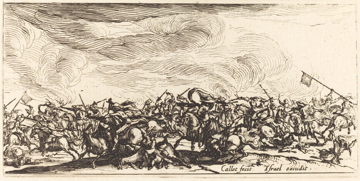 Kavalleristriden med svärd av Jacques Callot