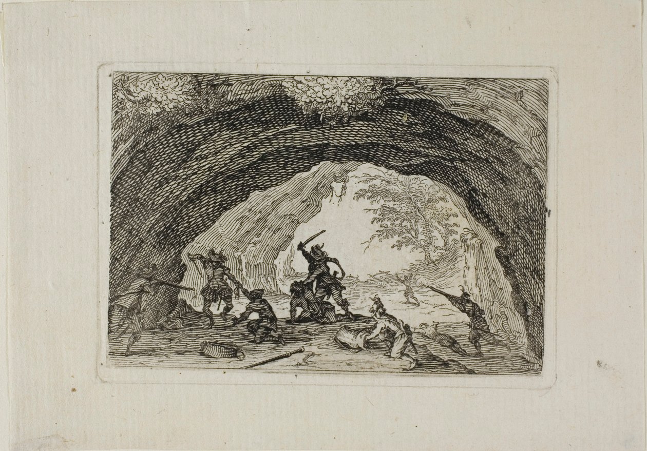 The Cavern of Brigands, från The Caprices av Jacques Callot