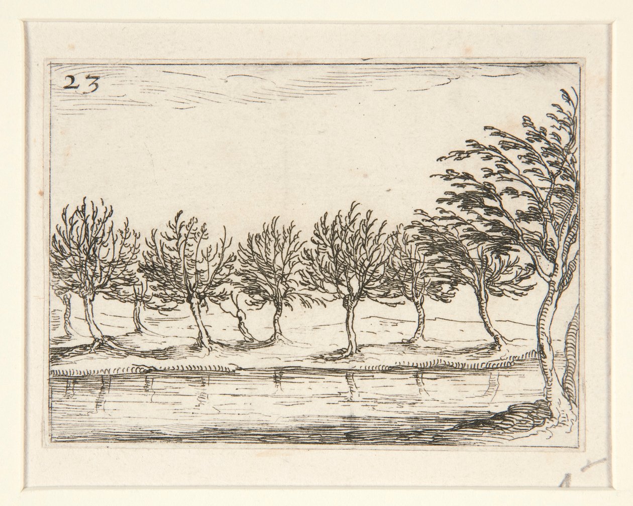 Kolumnerna vid vattnets kant - nr. 23 ur serien av Jacques Callot