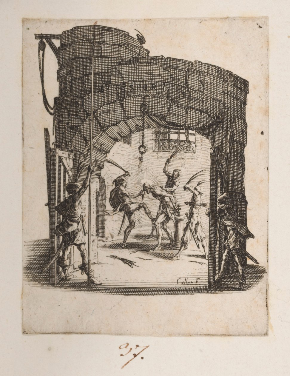 The Coronation of Pines, nr. 8 av 11 från La Petite Passion av Jacques Callot